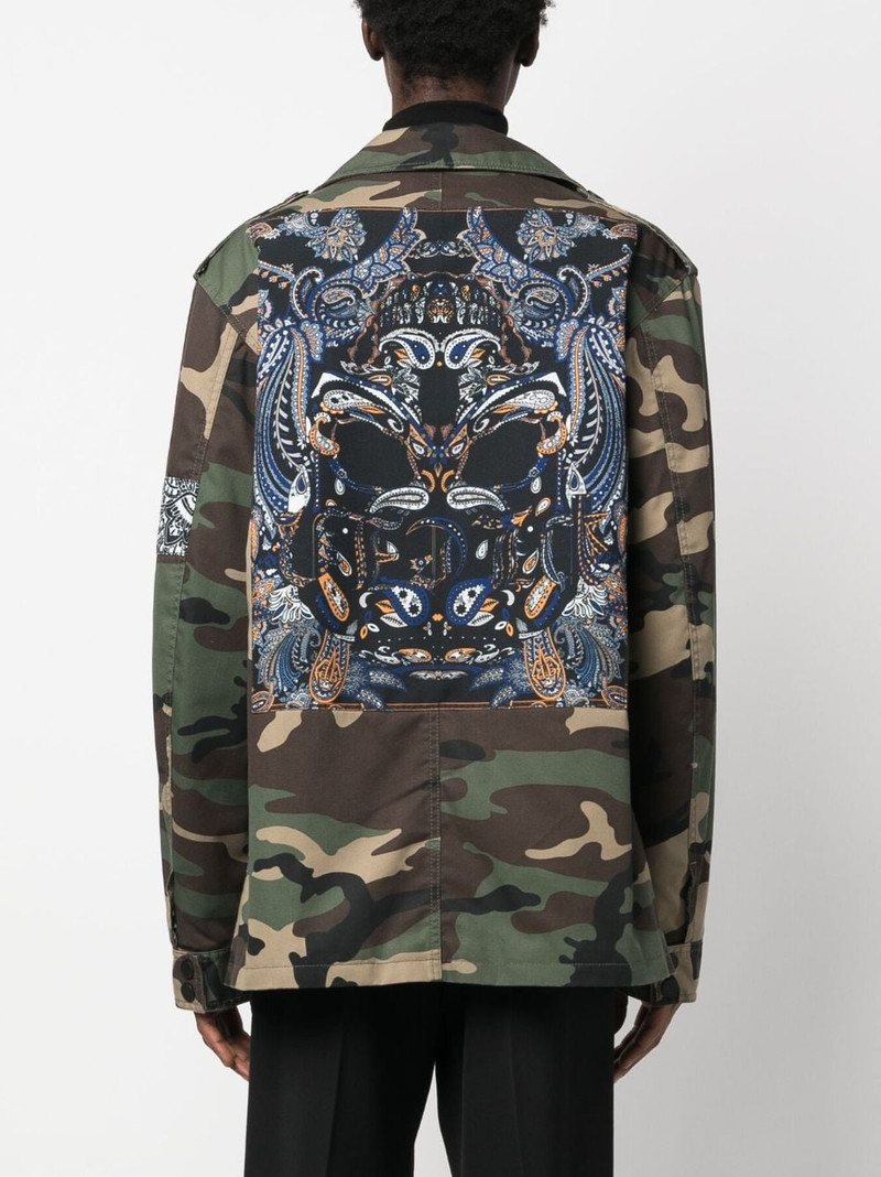 camouflage-print paisley-patch jacket 4