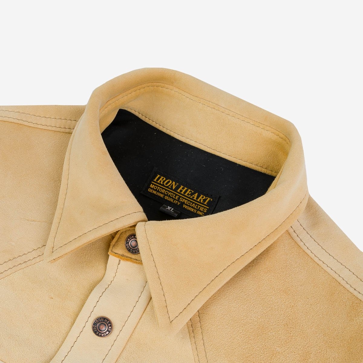 IHSB-BIGBUCK-NAT Deerskin Western Shirt 'The Big Buck' - Natural - 6
