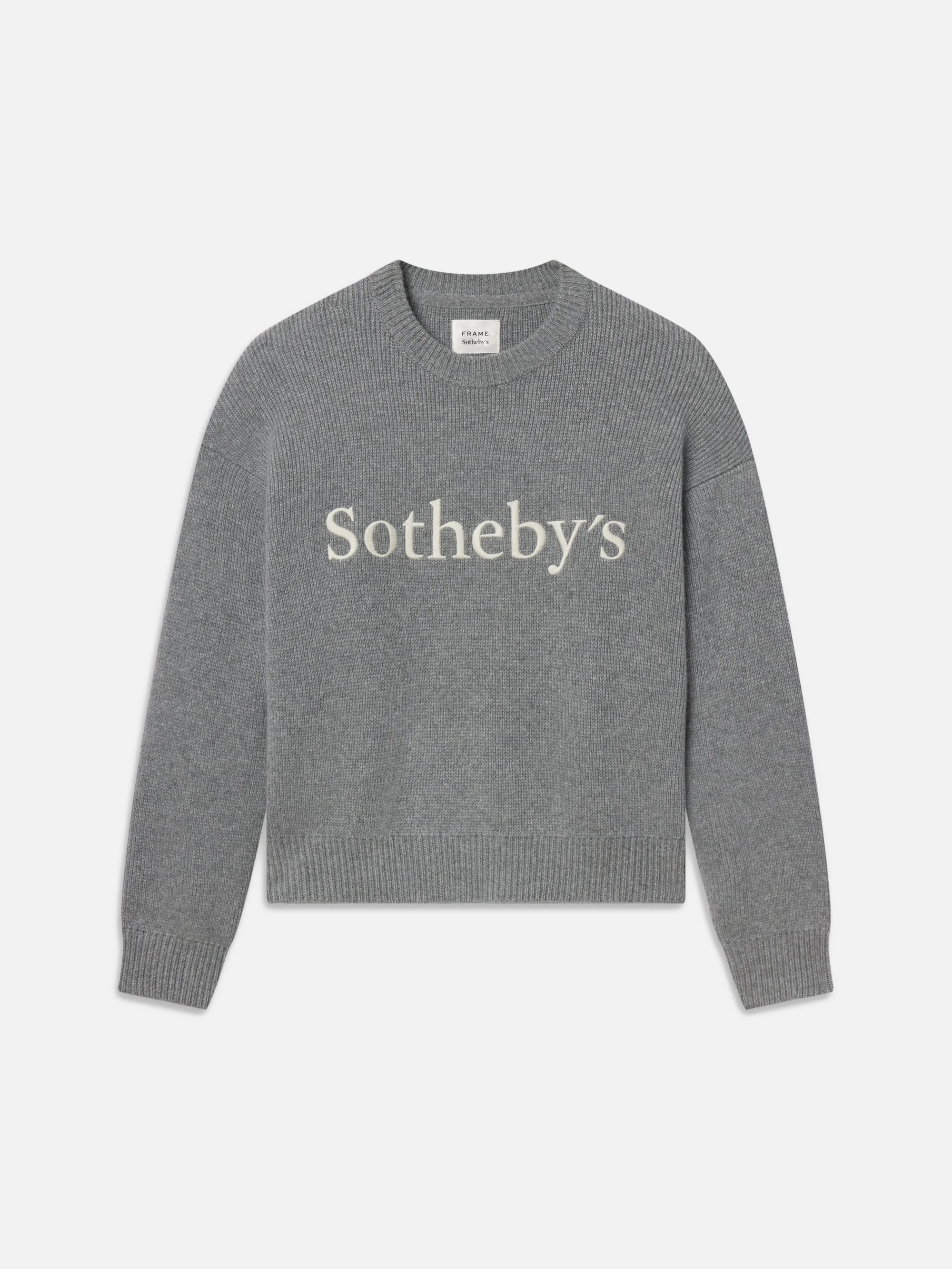 Sotheby's Unisex Cashmere Sweater in Grey Melange - 1