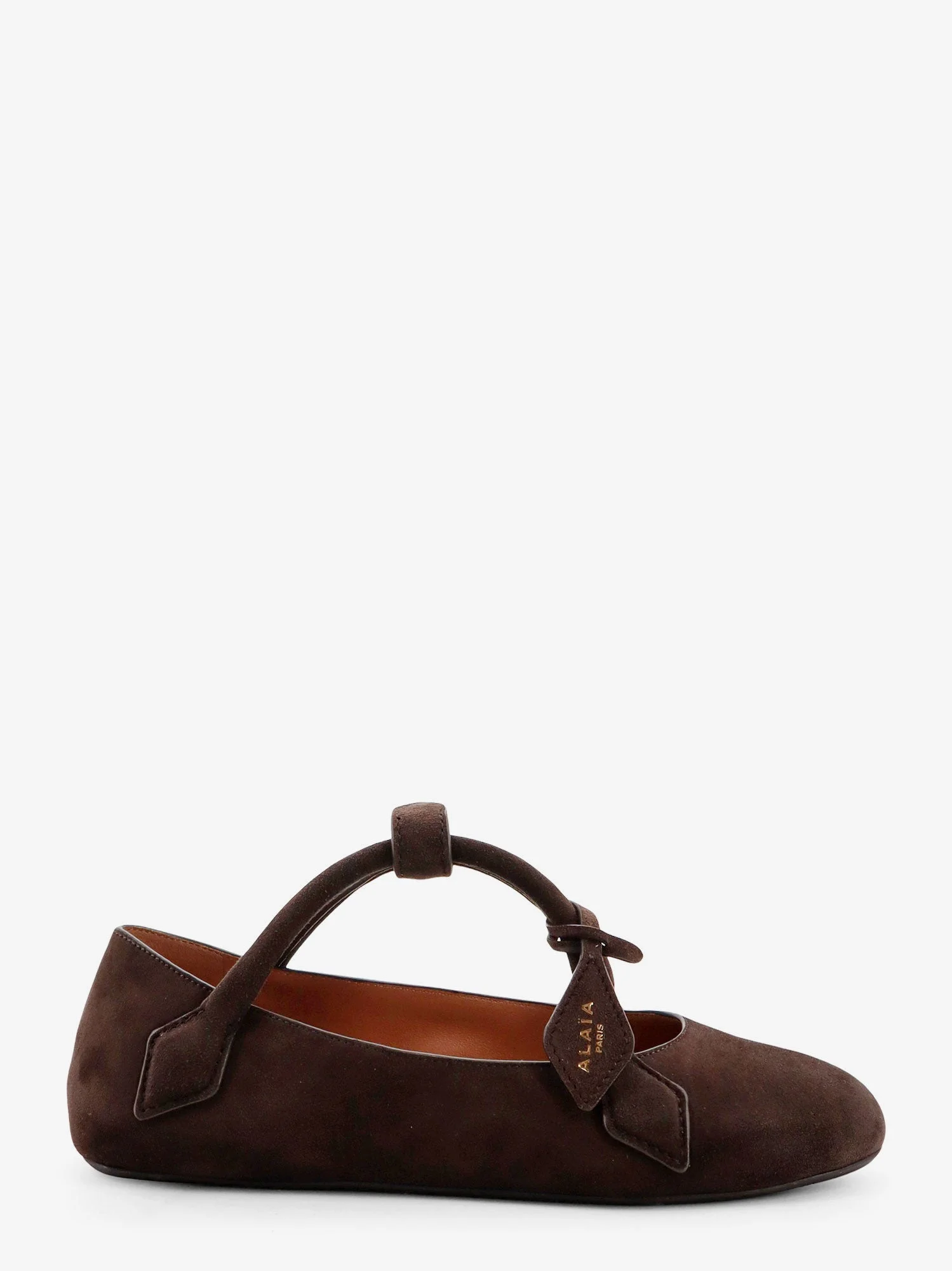 Alaia Le Teckel Suede Ballet Flats Brown - 1