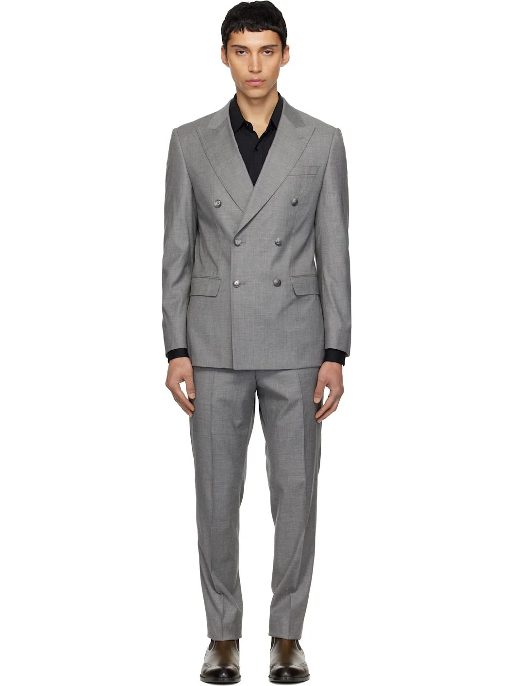 Gray Houndstooth Suit - 1