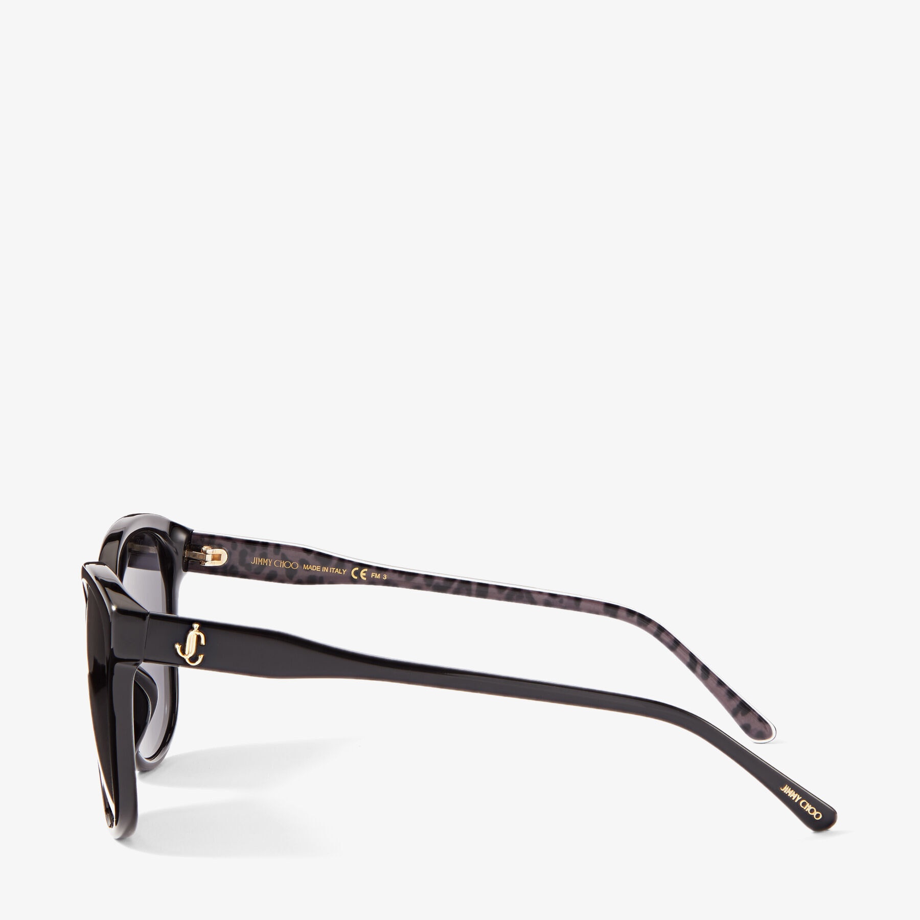 Lidie/F/Sk 59
Black Cat-Eye Sunglasses with JC Monogram - 2