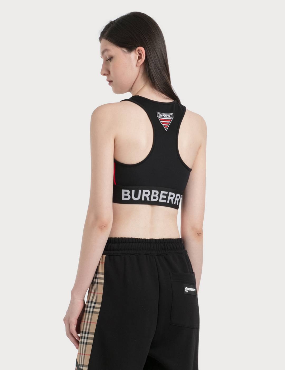 Logo Graphic Stretch Jersey Bra Top - 2