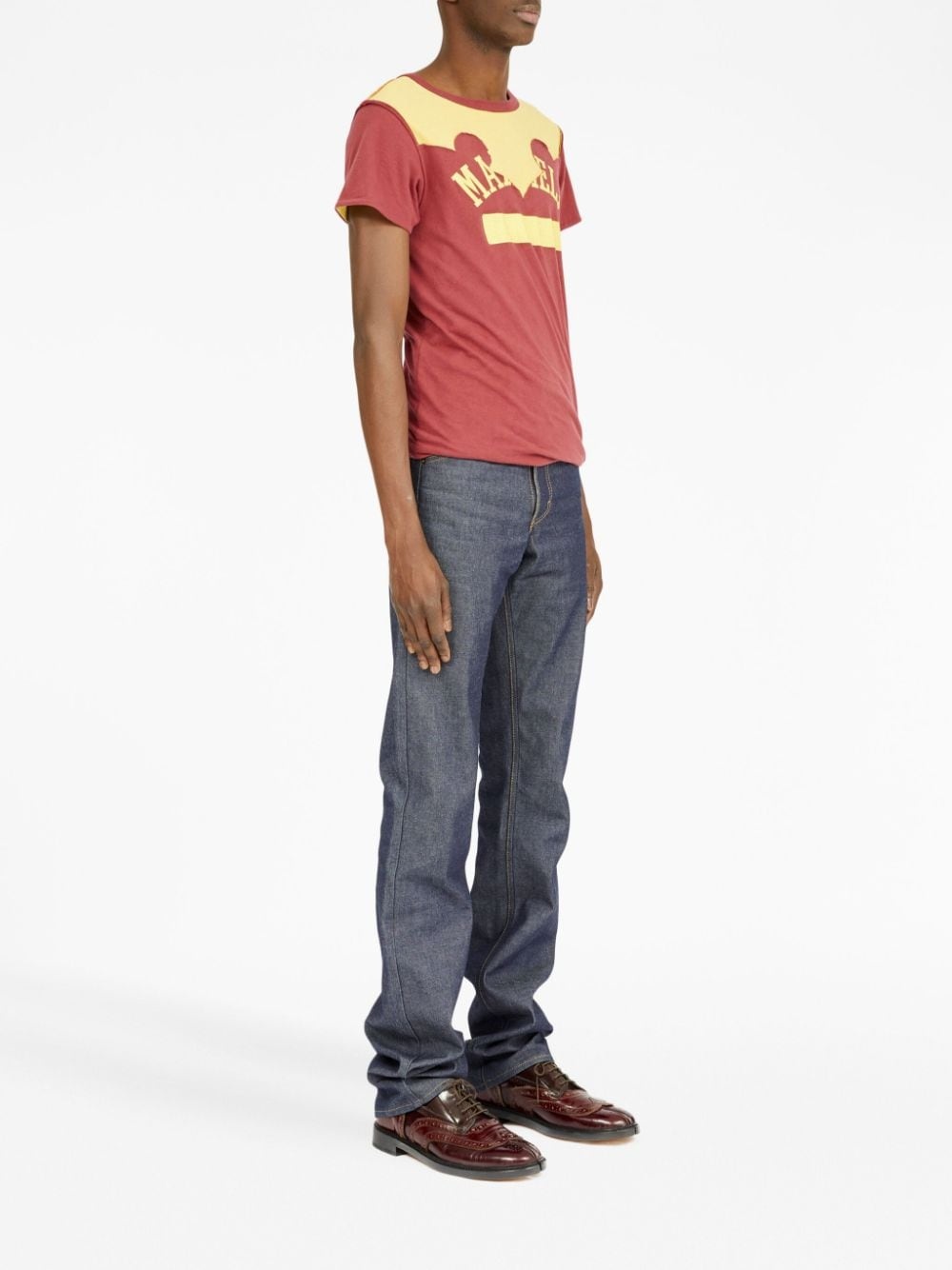 logo-print distressed T-shirt - 3