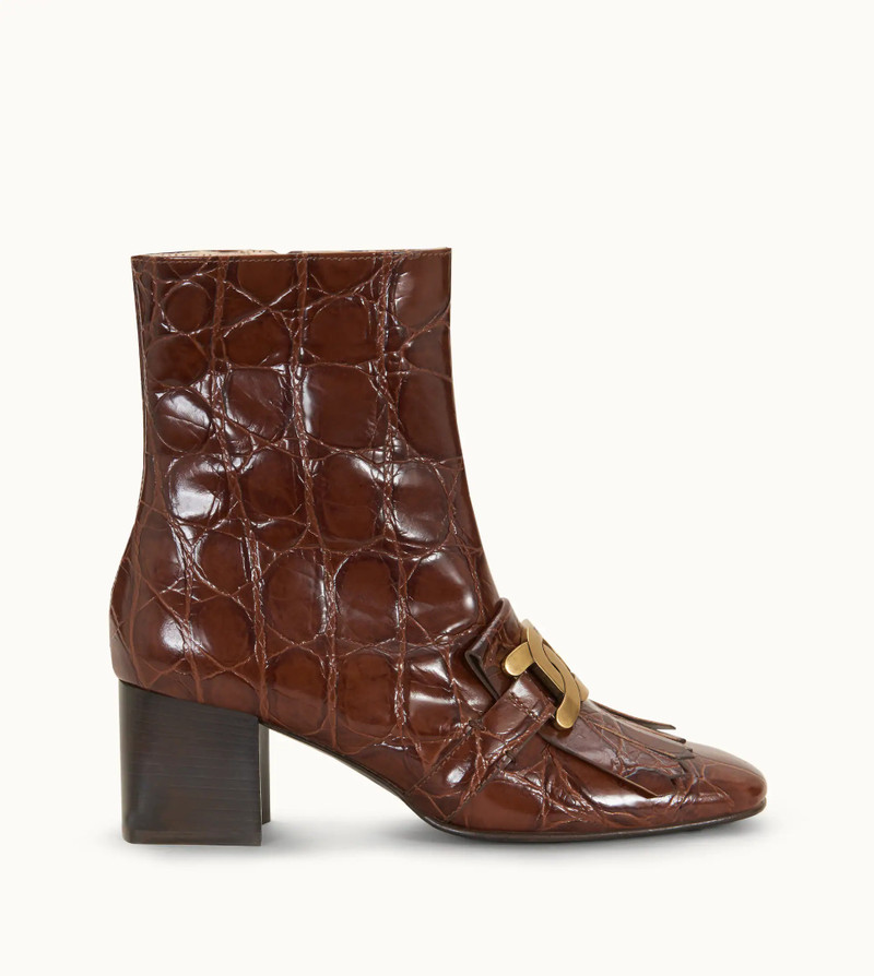 KATE ANKLE BOOTS IN LEATHER - BROWN 1