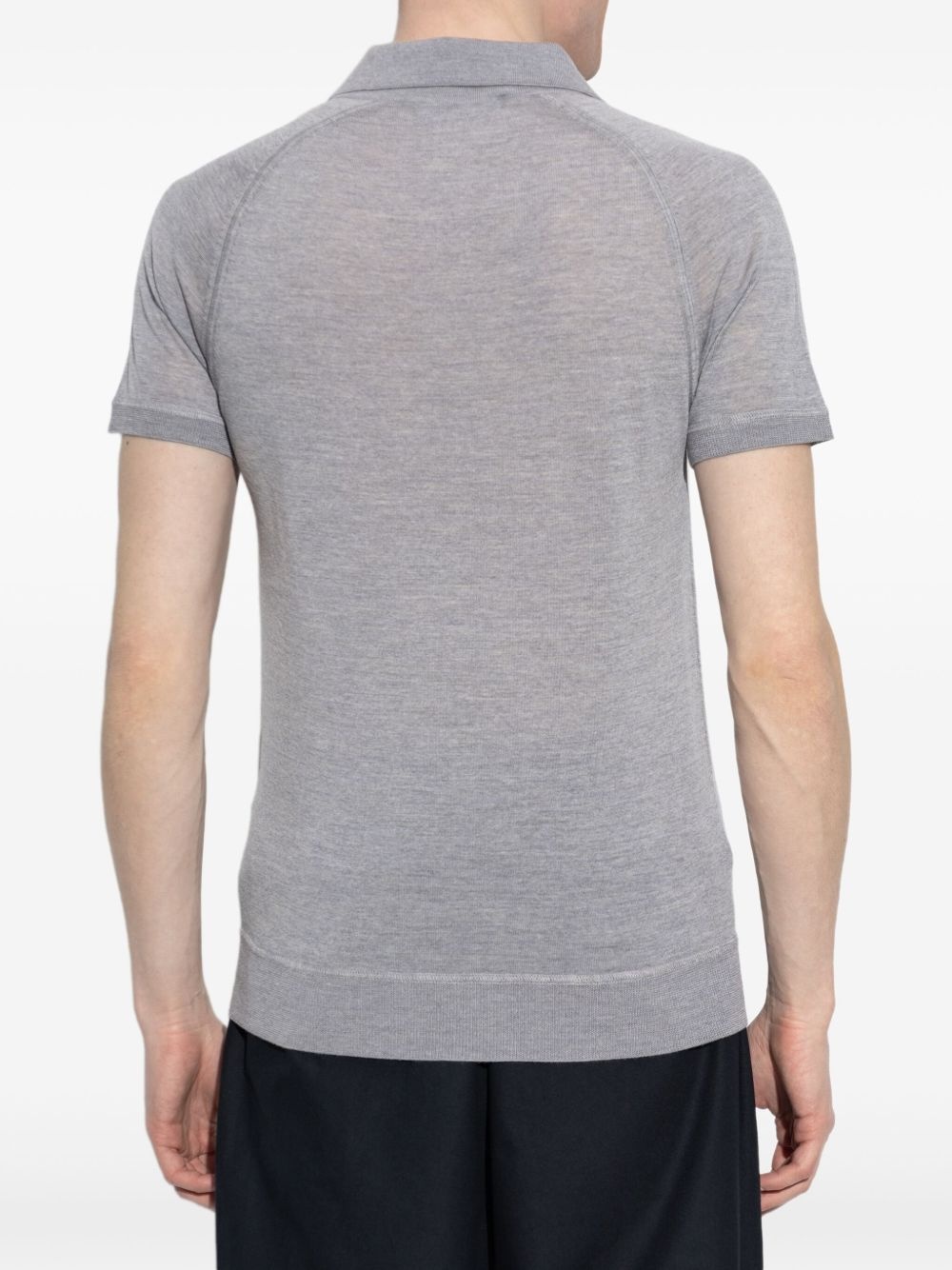 knitted polo shirt - 4