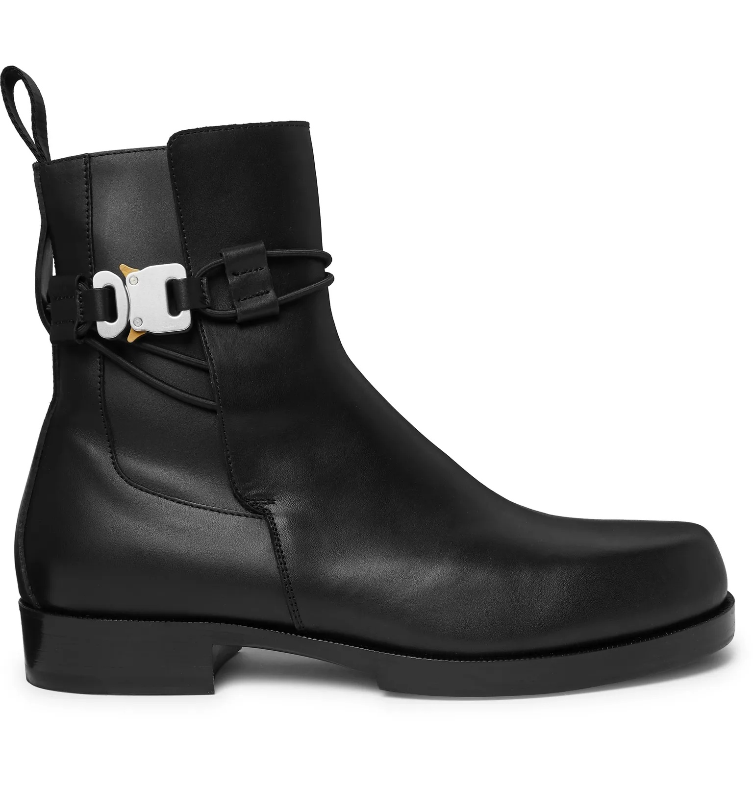 Buckled Leather Chelsea Boots - 1