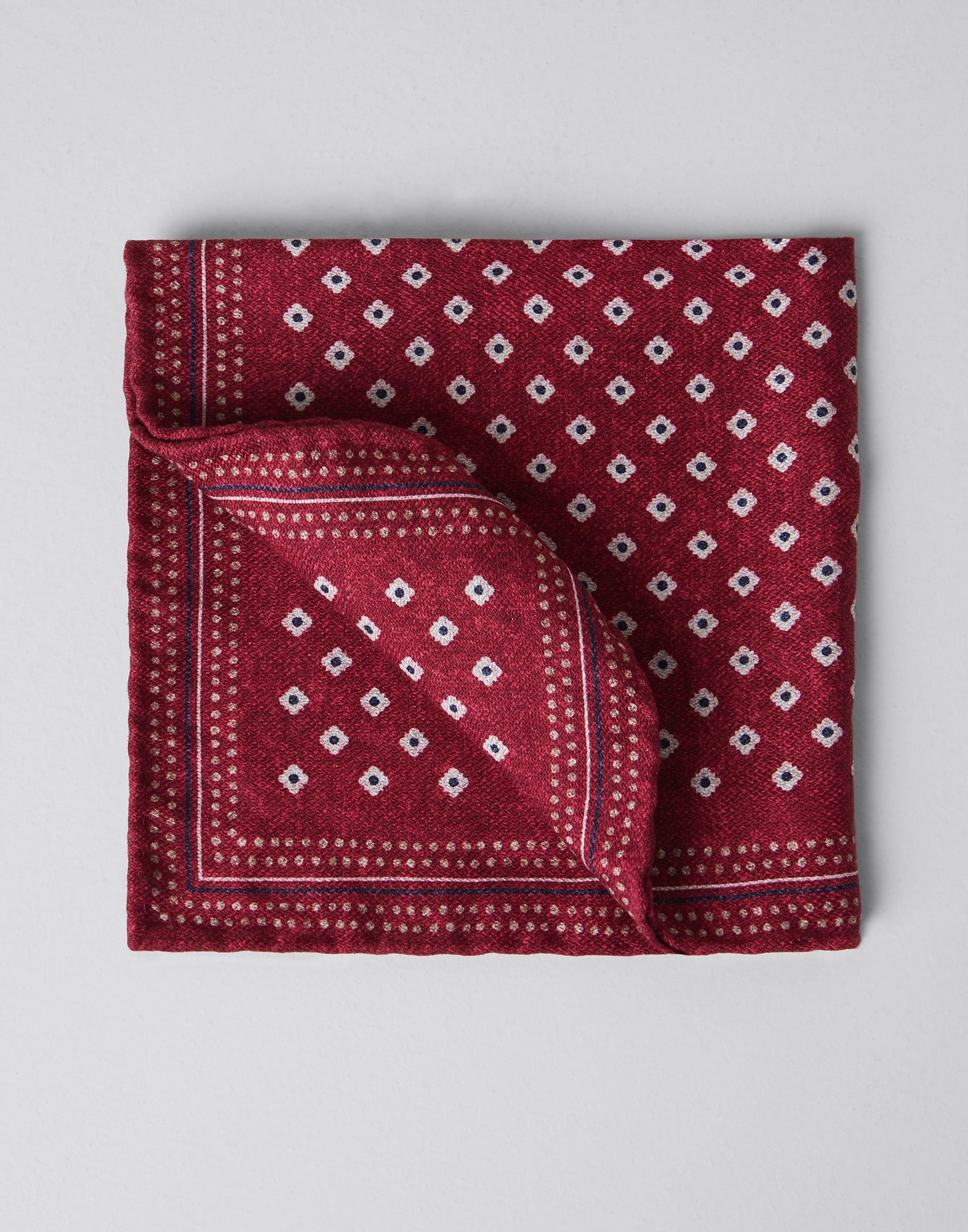Double face silk pocket square - 1