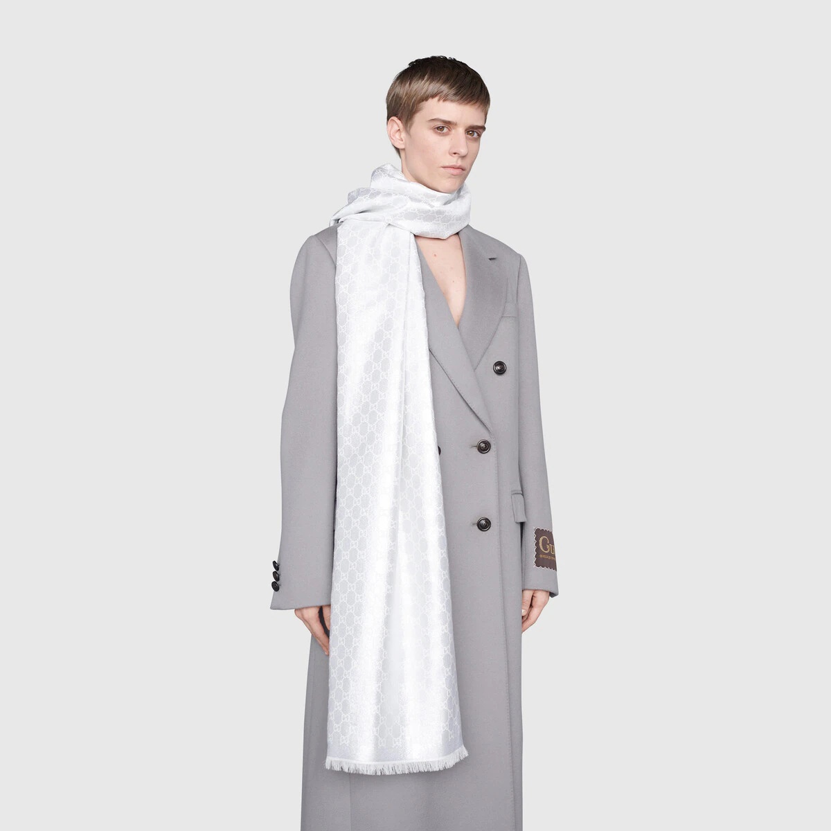 GG lamé jacquard stole - 3