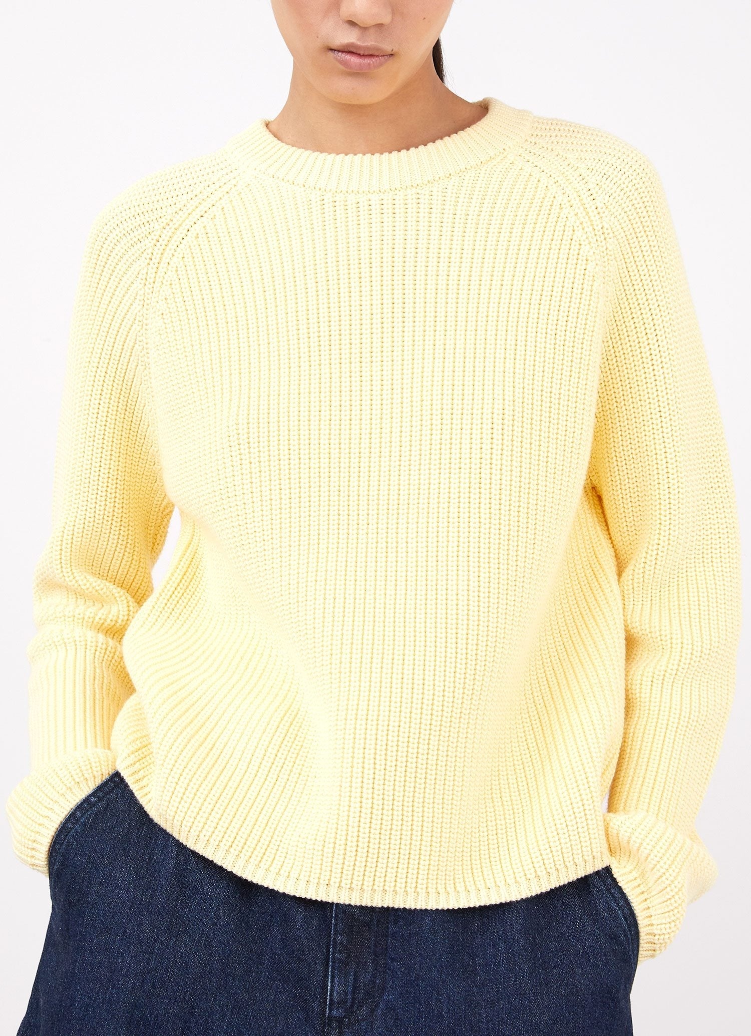 Cotton Boxy Crew Neck Jumper - 2