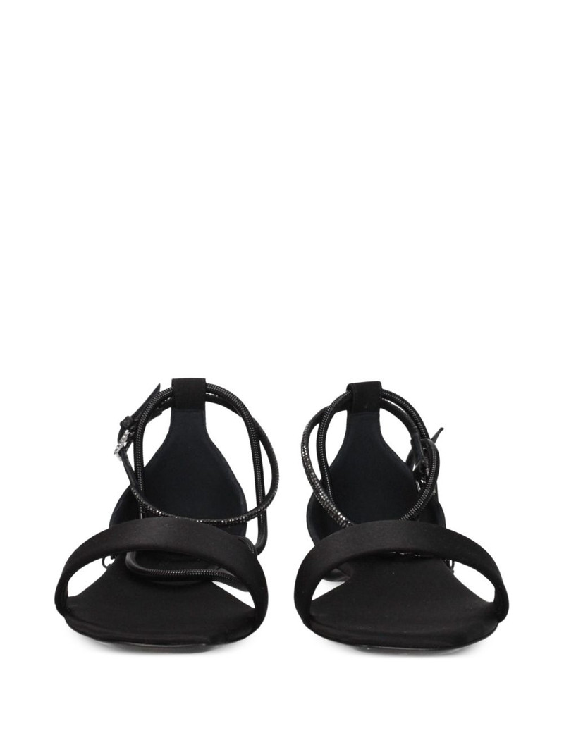 crystal-embellished satin sandals 4