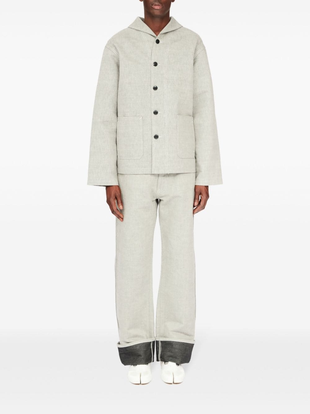 button-down cotton jacket - 2