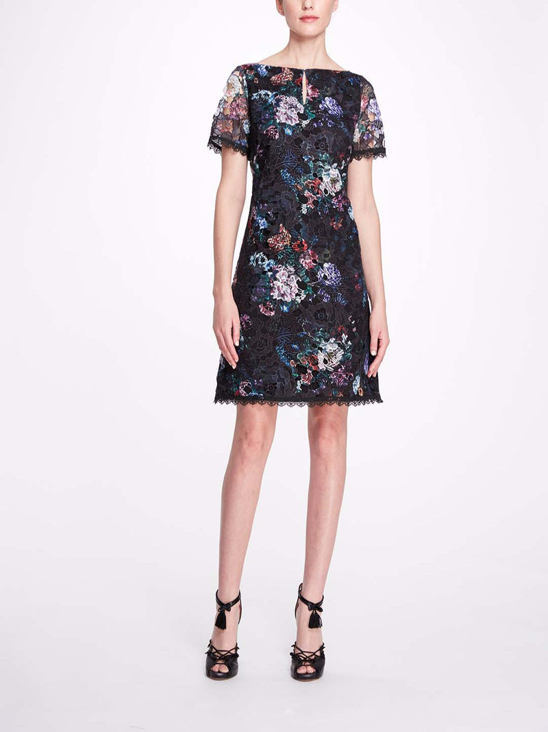 A-LINE FLORAL LACE MINI DRESS 1