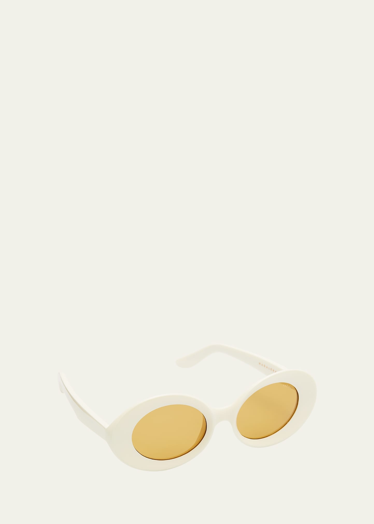Mirrored Oval Acetate Sunglasses - 1