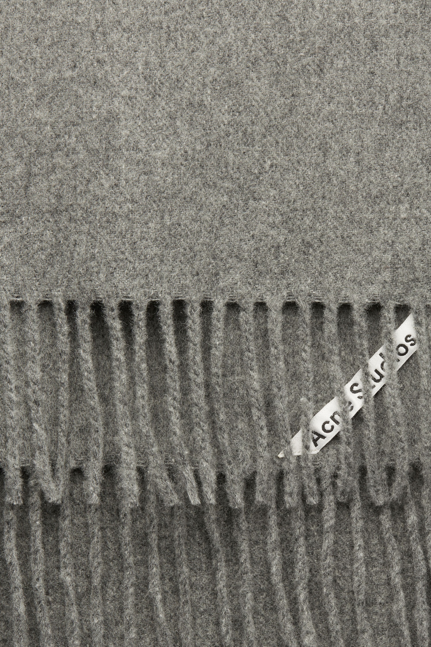Narrow wool scarf grey melange - 5