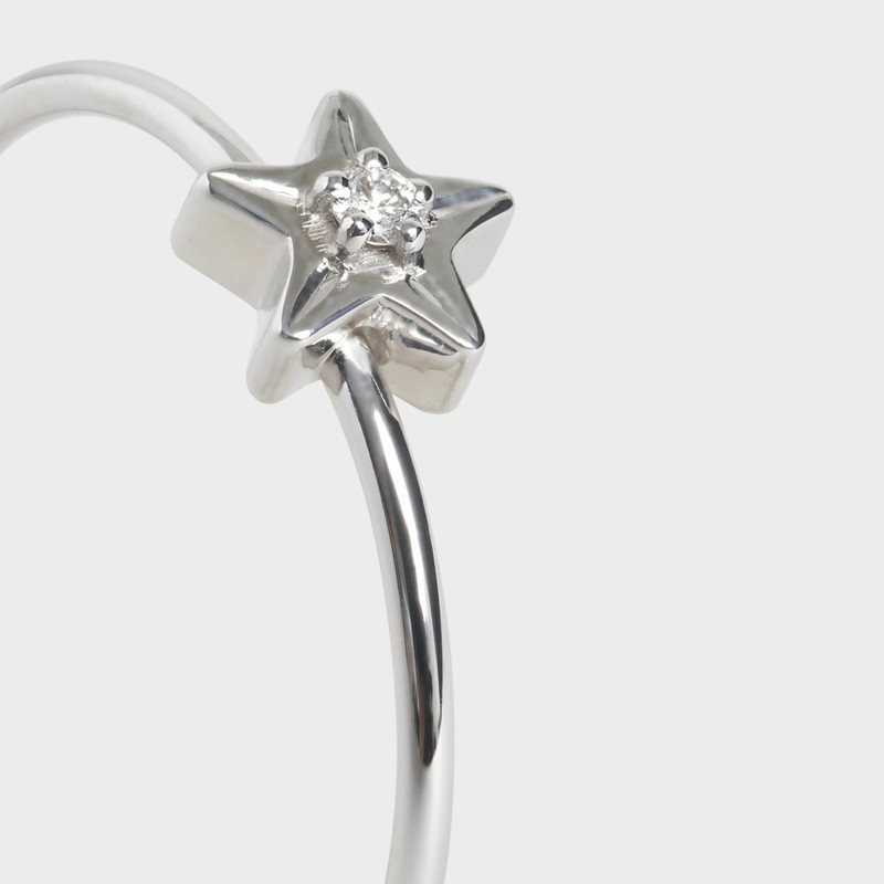Etoile Celine Ring in White Gold and White Diamond 4
