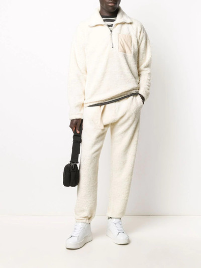 Helmut Lang shaggy fleece track pants outlook