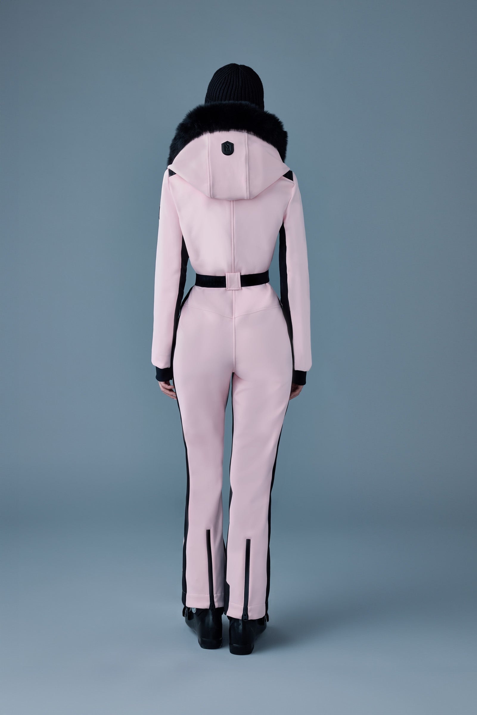 ELLE-Z Techno fleece ski suit with removable hood and fur trim - 4