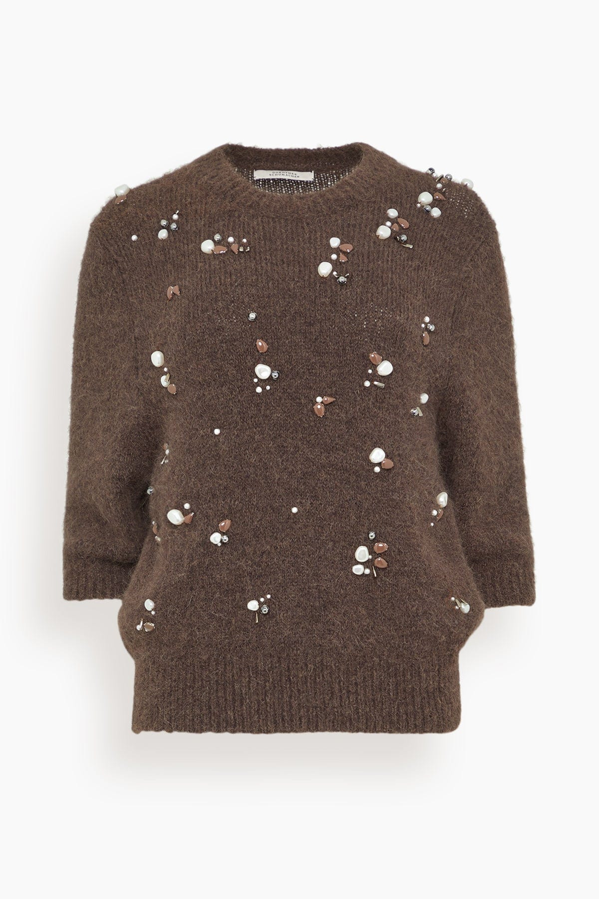 Loving Touch Embellished Pullover in Black Chocolate - 1