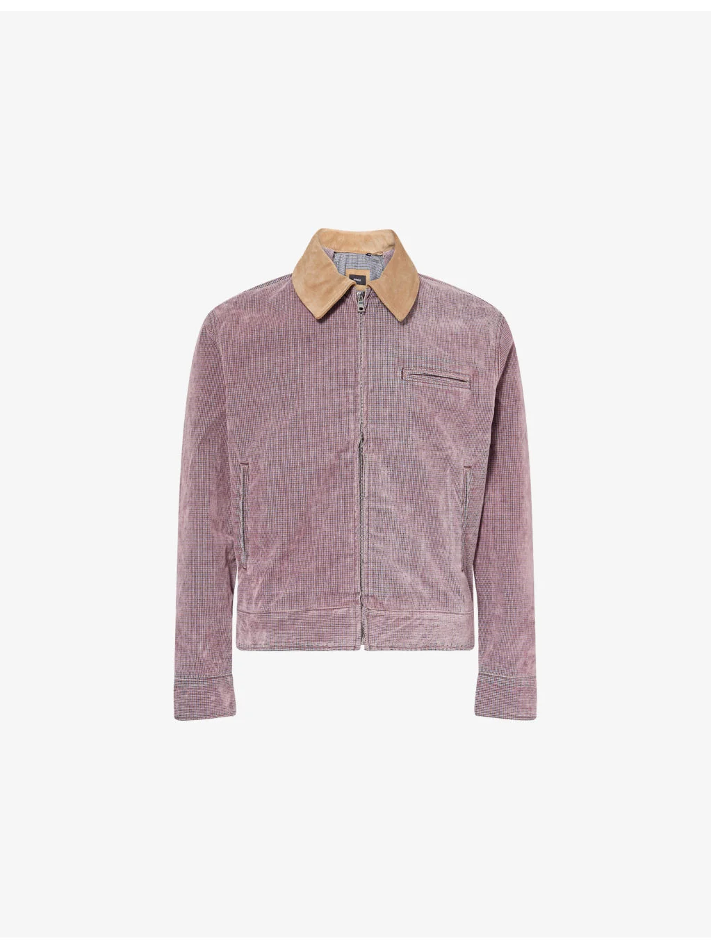 Flocked Classic Boxy-Fit Cotton Blend Jacket - 1