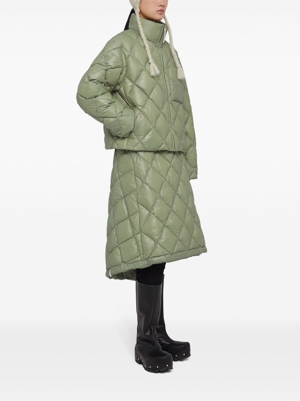 diamond-quilted puffer jacket - 3