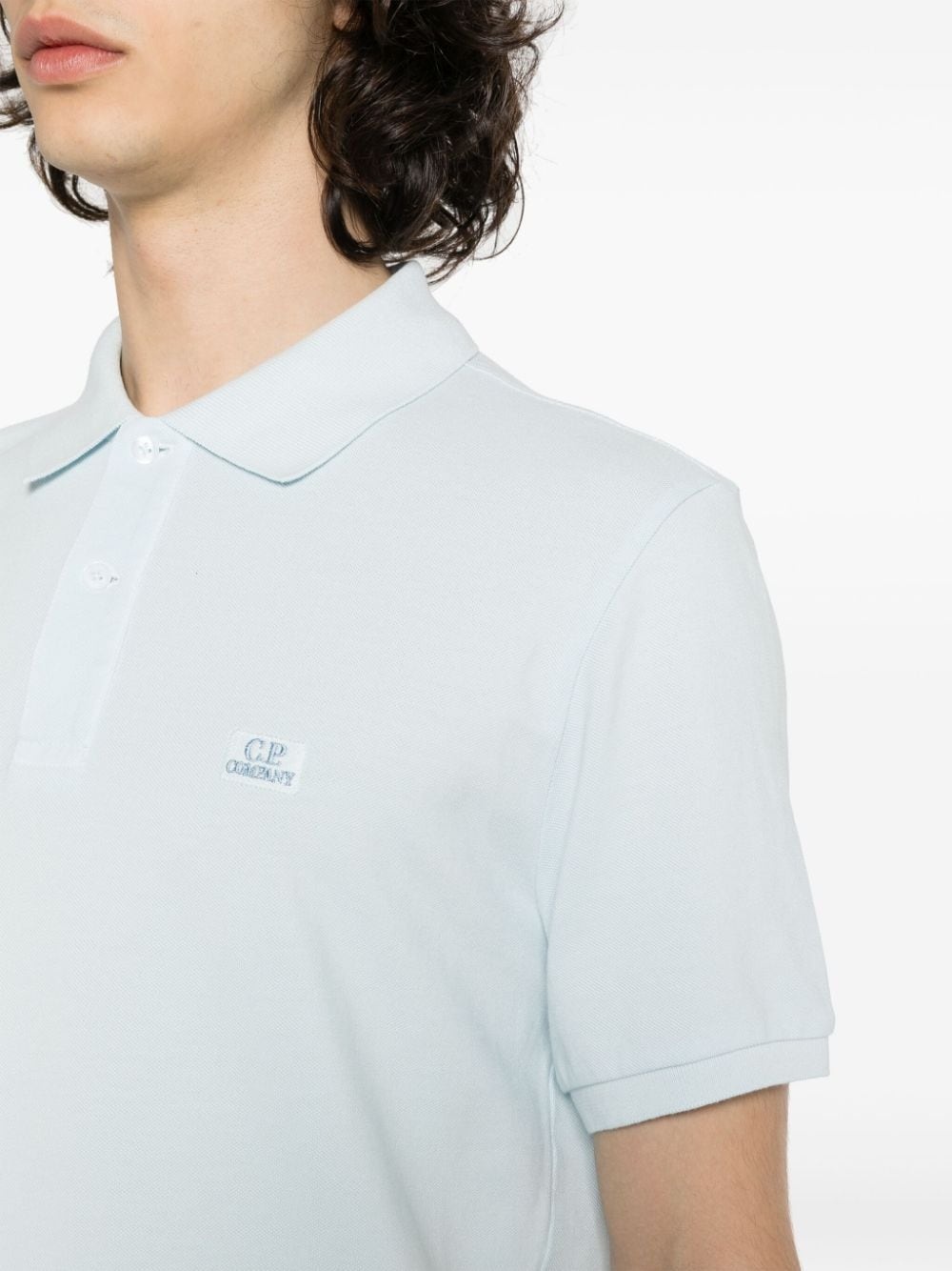 logo-embroidered cotton polo shirt - 5