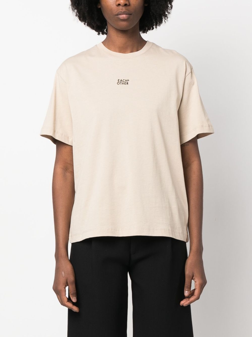 logo-print crew-neck T-shirt - 3