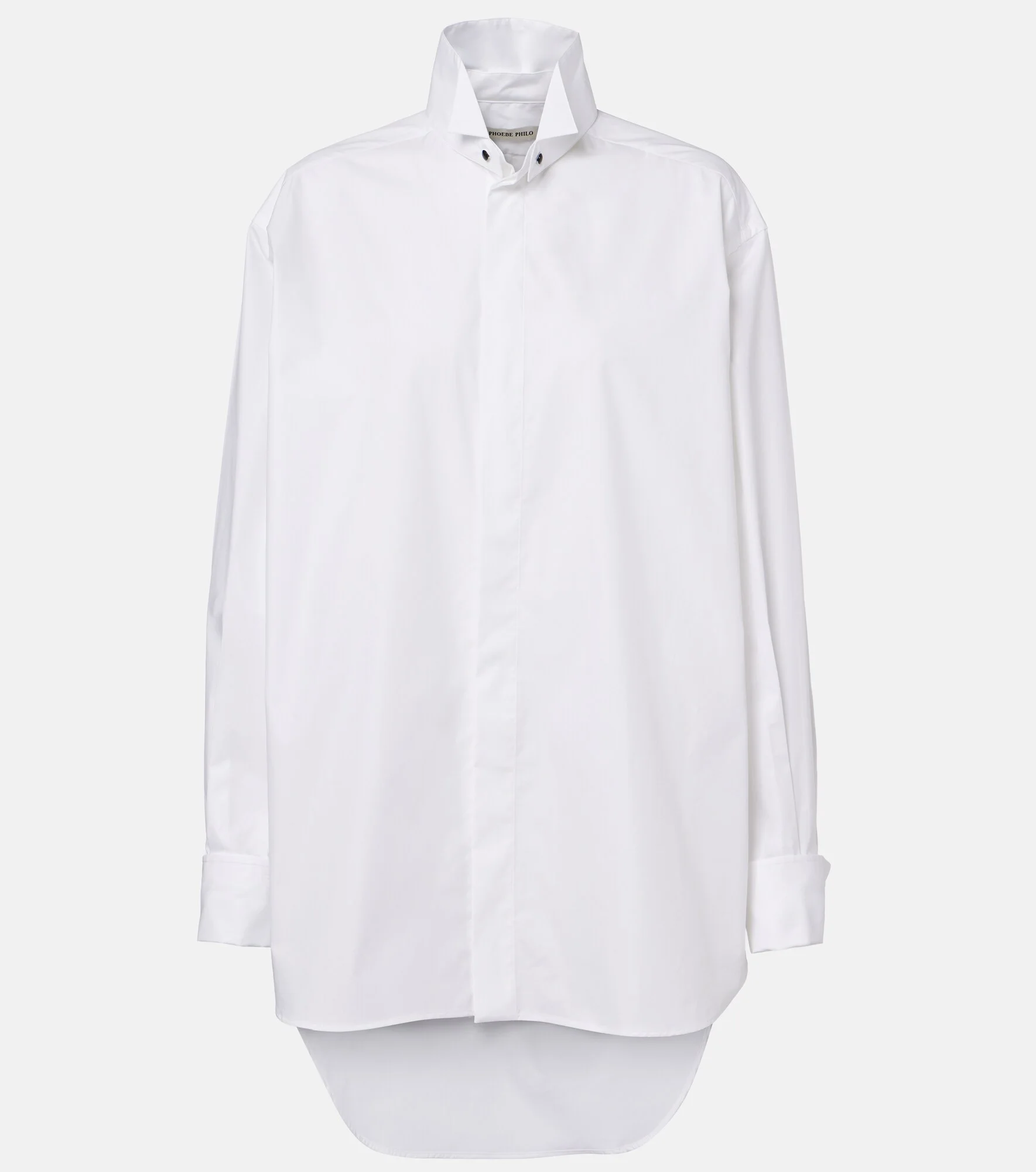 Oversized cotton-blend shirt - 1