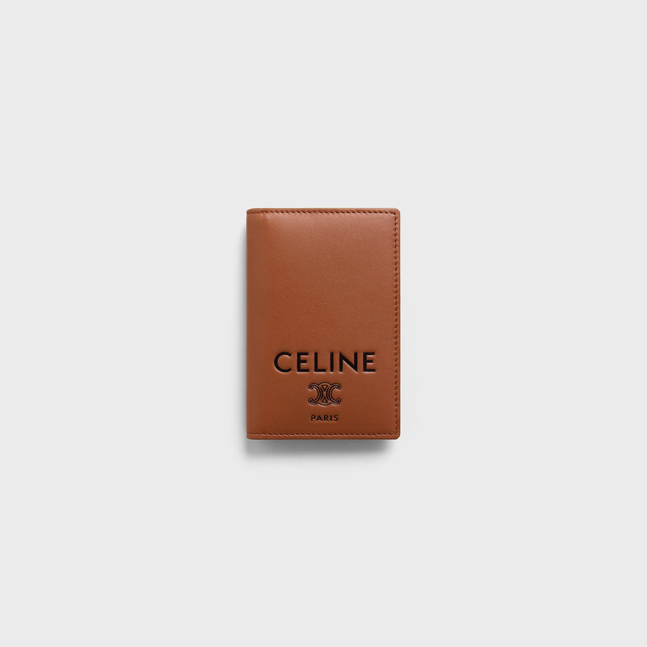 VERTICAL CARD HOLDER IN SMOOTH LAMBSKIN - 1