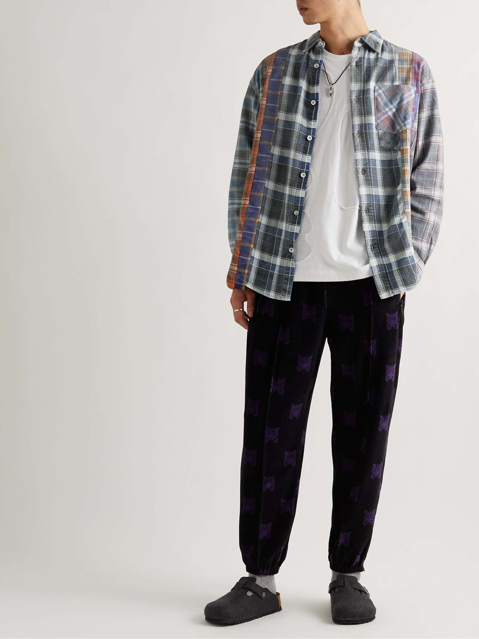 7 Cuts Panelled Checked Cotton-Flannel Shirt - 2