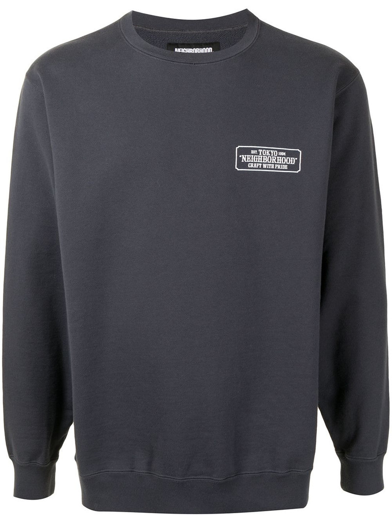 logo-print long-sleeve sweatshirt 1