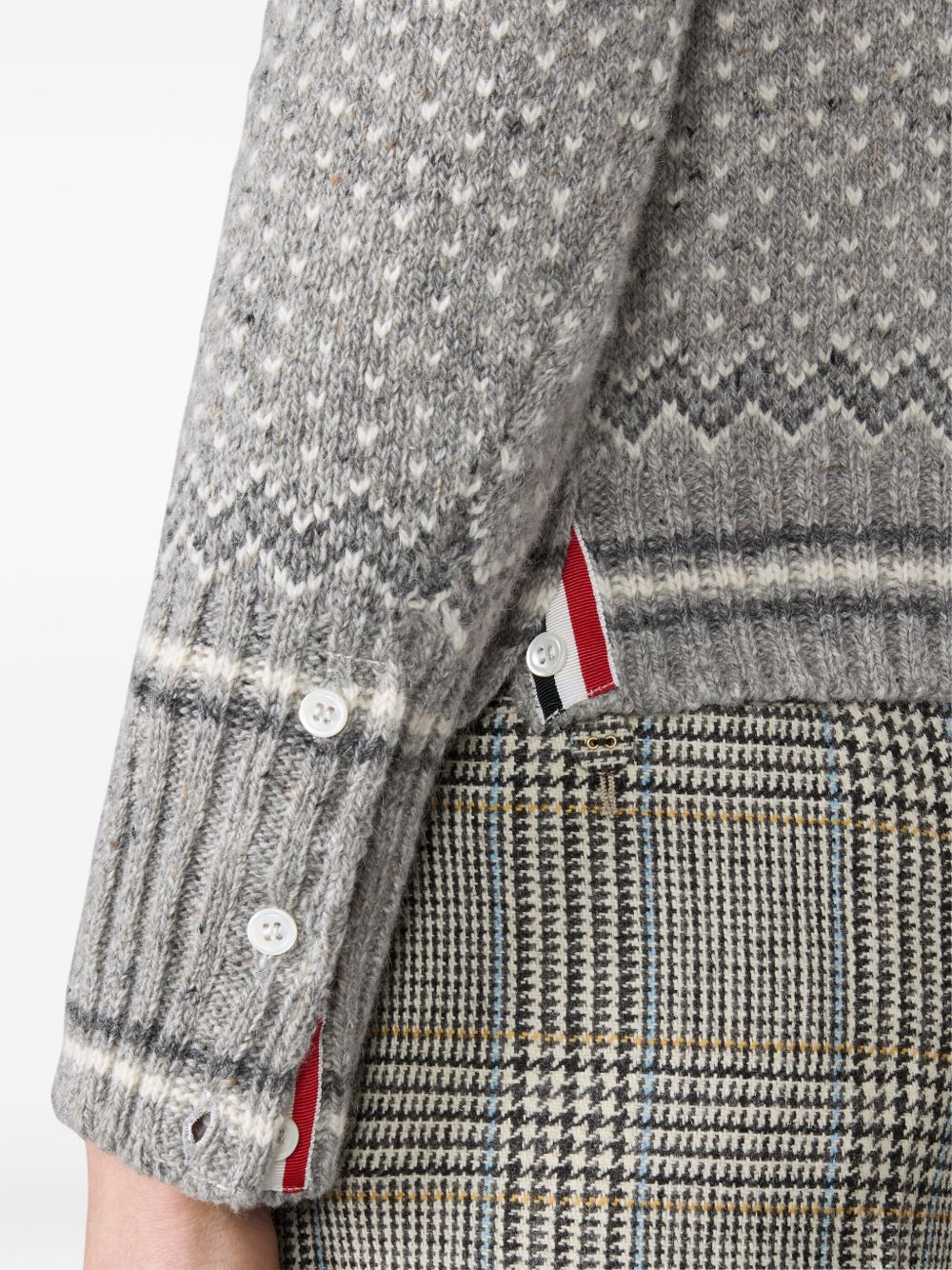 fair isle-knit cardigan - 5