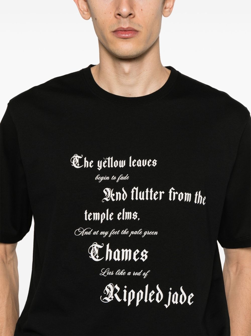 text-print T-shirt - 4