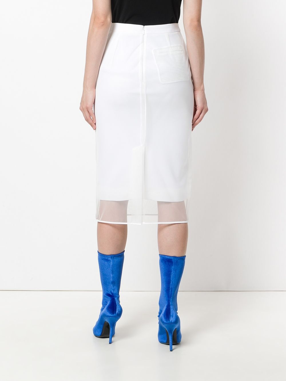 mid-length pencil skirt - 4