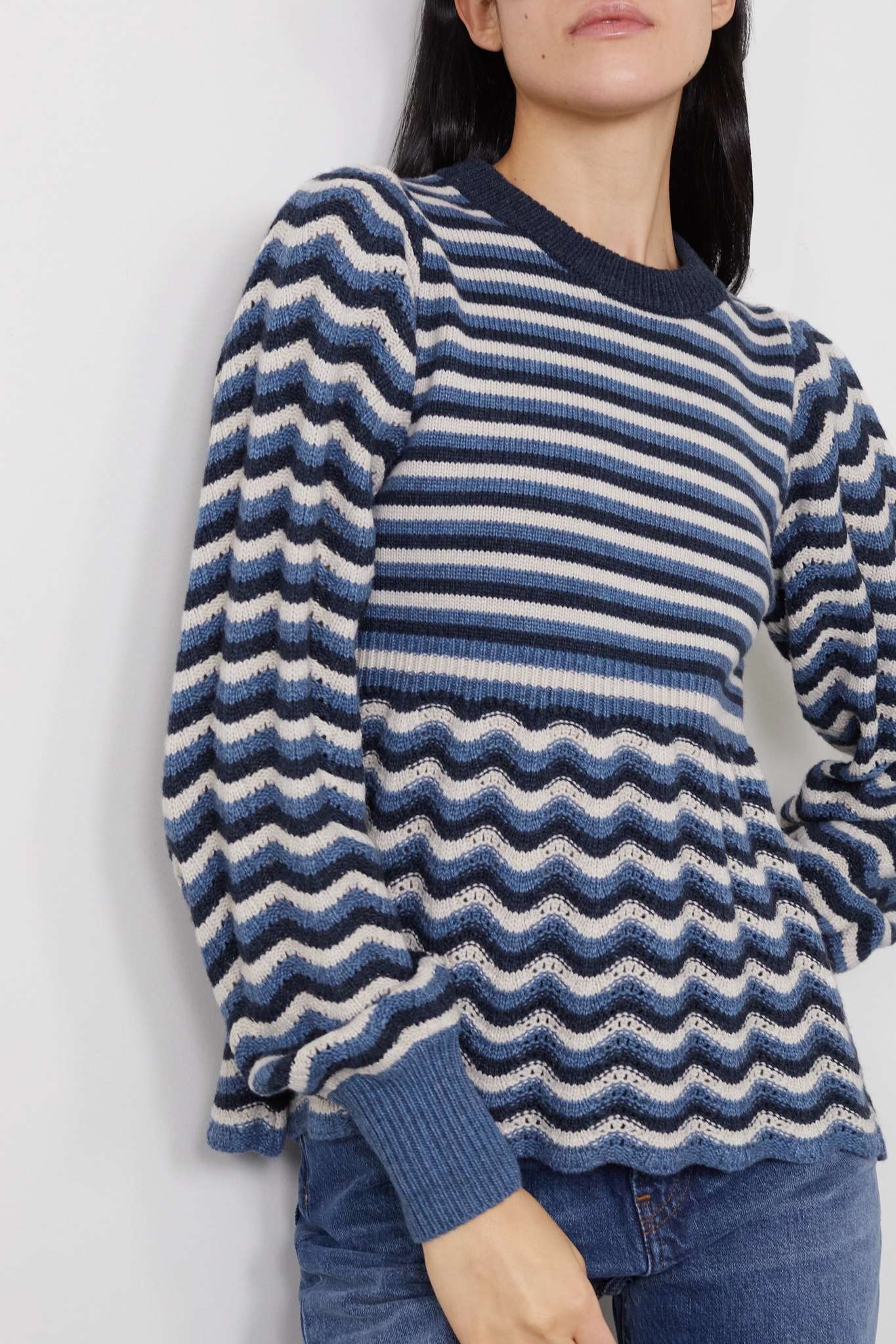 Striped knitted sweater - 3