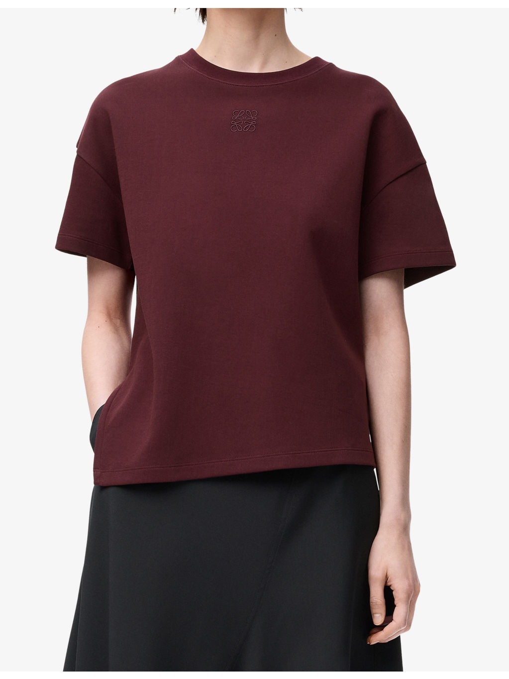 Logo-Embroidered Asymmetric-Hem Cotton-Blend T-Shirt - 3
