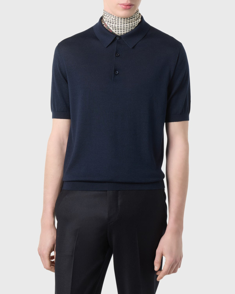 Loro Piana Men & apos;s Sottile Short-Sleeve Polo Sweater outlook