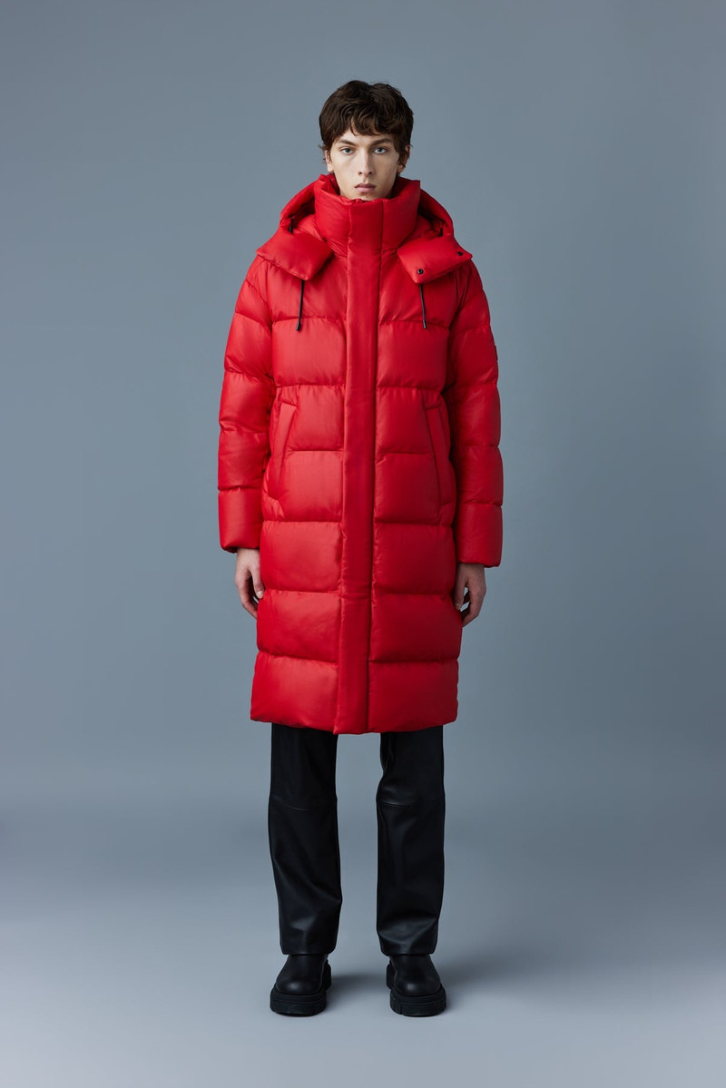 HILTON 2-in-1 (R) leather down parka with removable hood 3