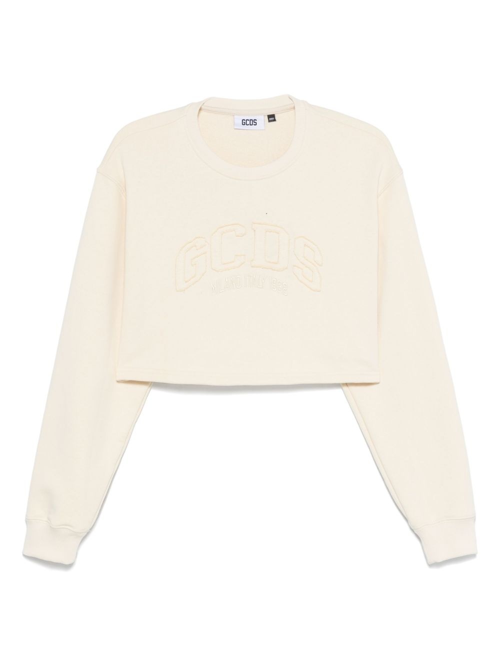 logo cropped sweatshirt - 1