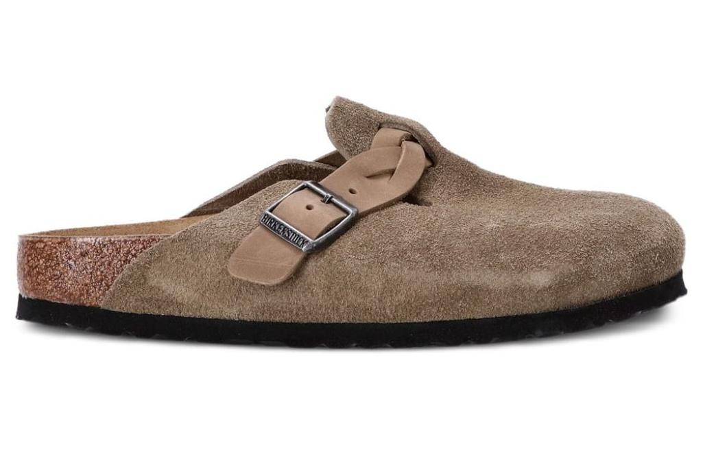 (WMNS) Birkenstock Boston Braided Suede Leather Sandals 'Taupe' 1026694 - 2