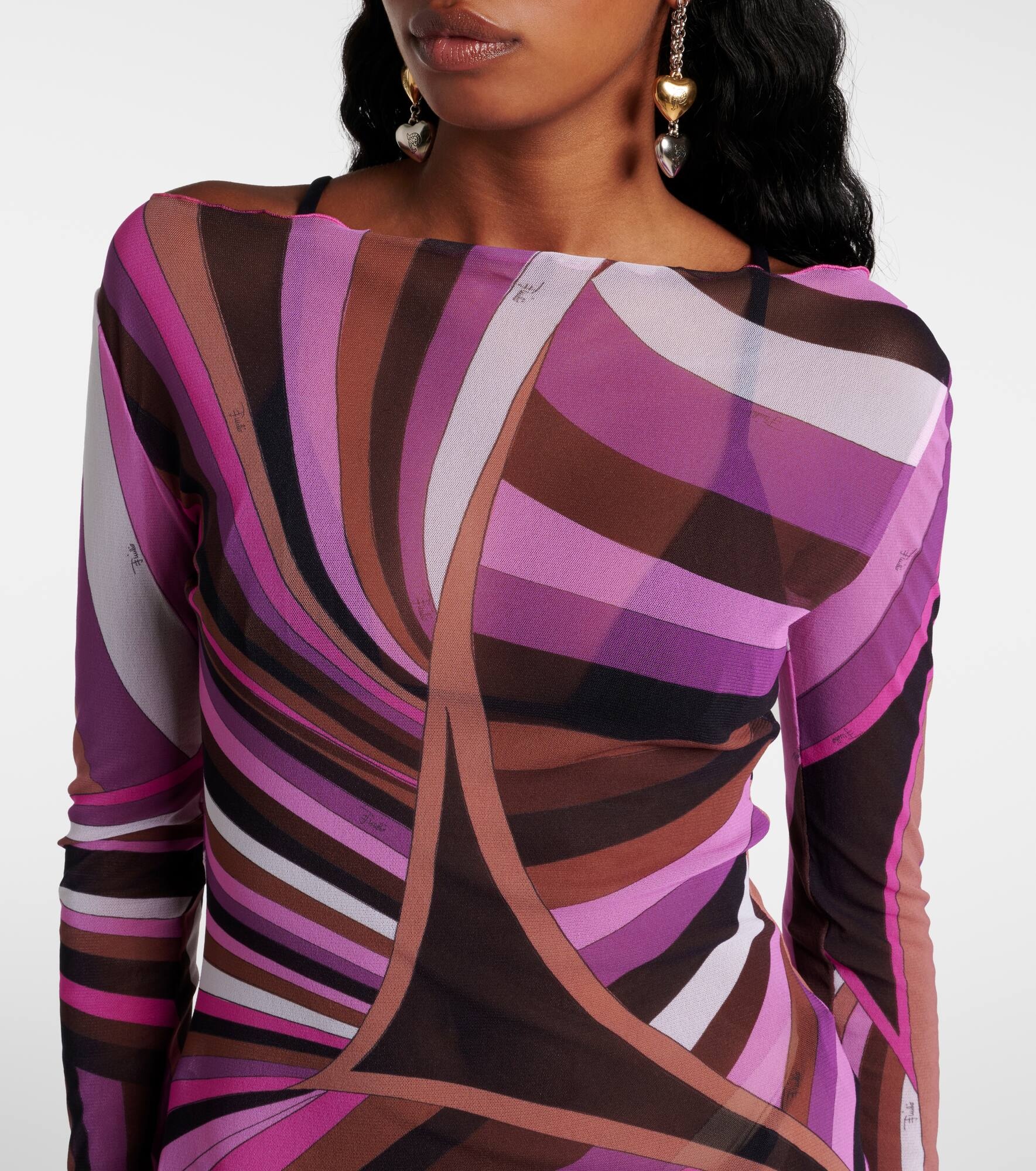 Iride sheer tulle maxi dress - 4