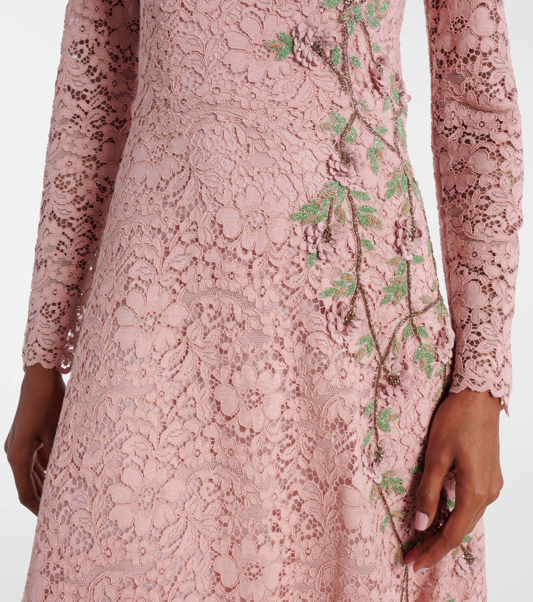 Marlena embroidered lace midi dress - 5