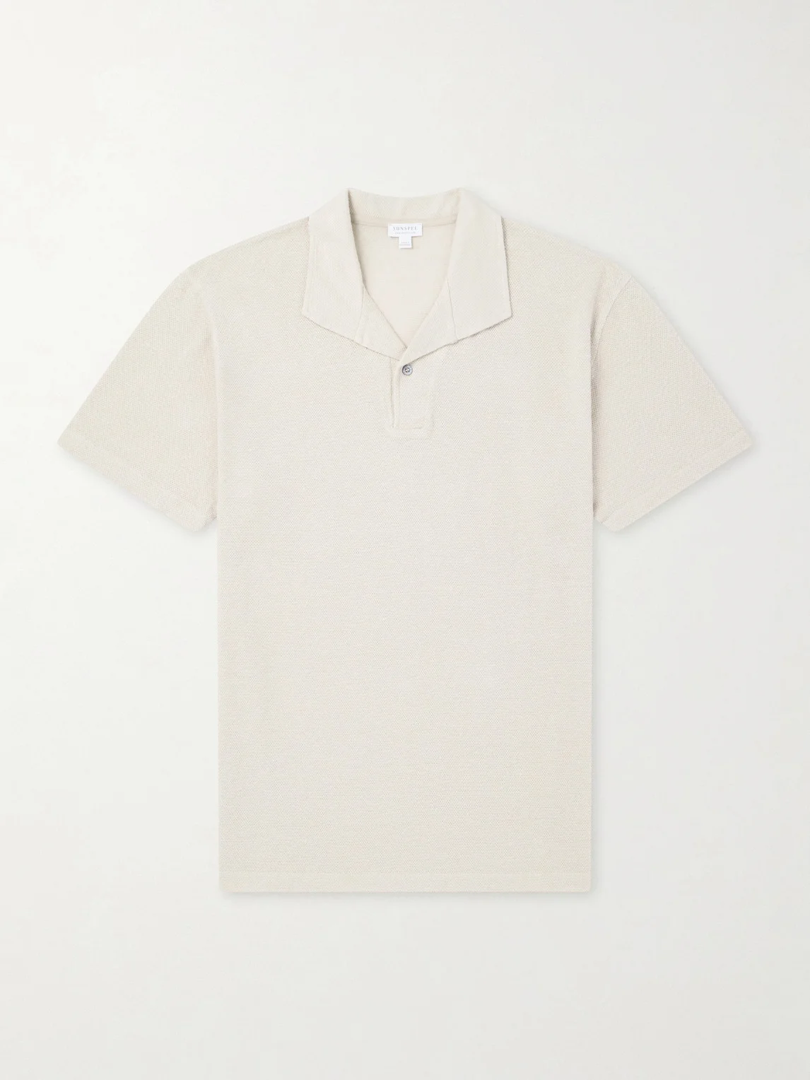 Linen-Piqué Polo Shirt - 1