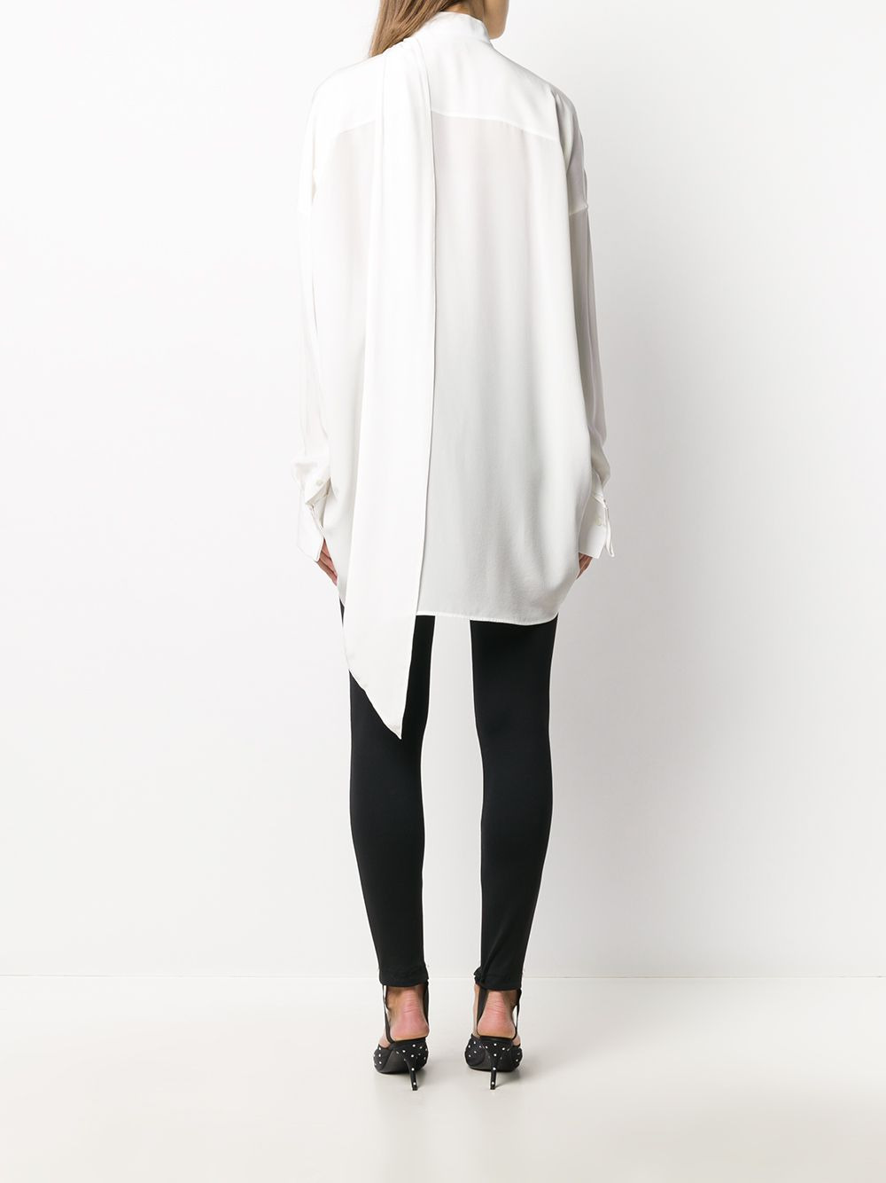 tuxedo scarf shirt - 4