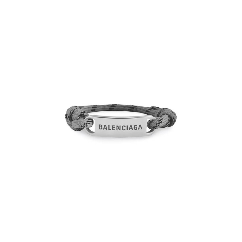 BALENCIAGA Plate Bracelet in Black outlook