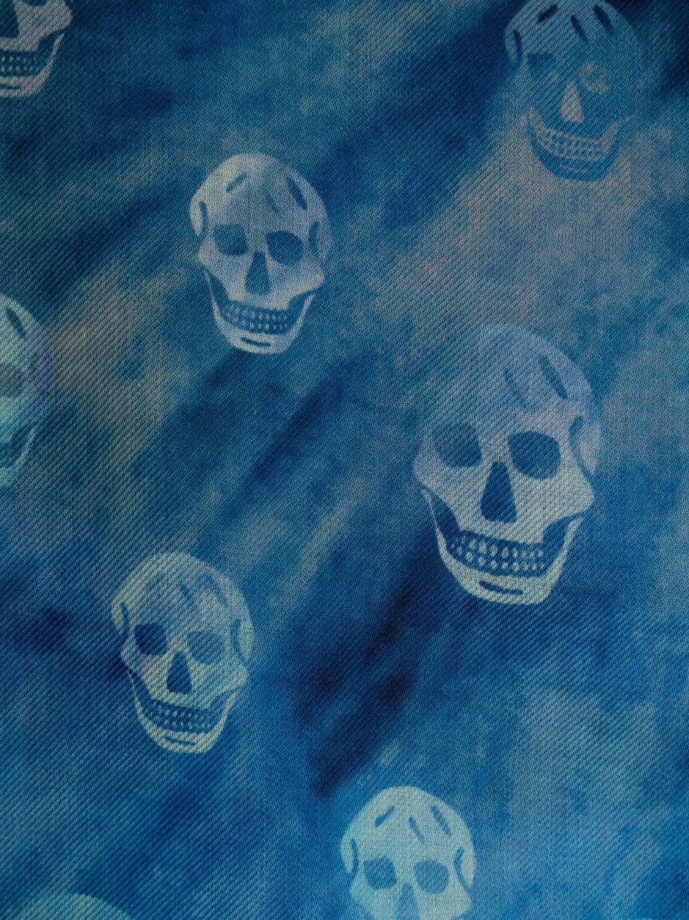 skull-print wool scarf - 2