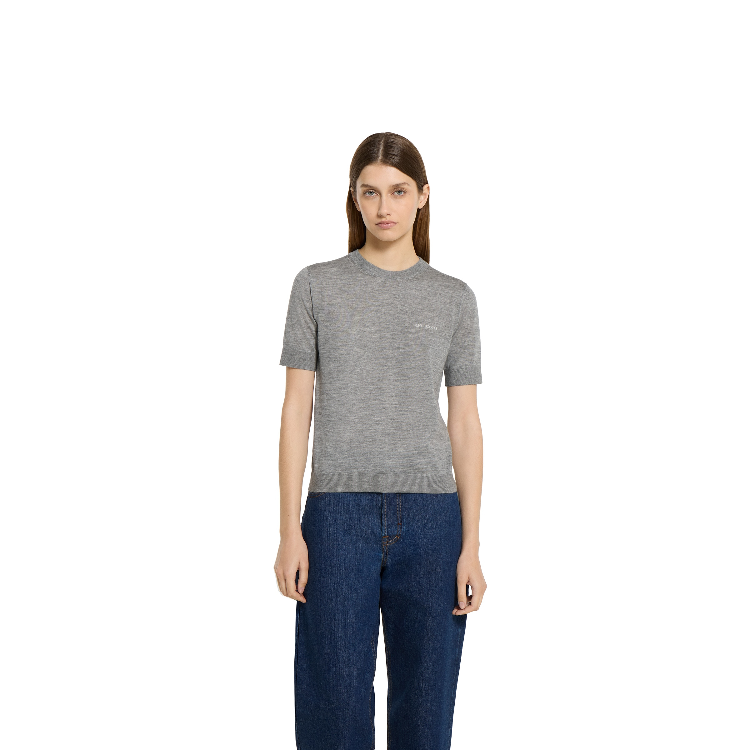 Cashmere silk top with intarsia - 3