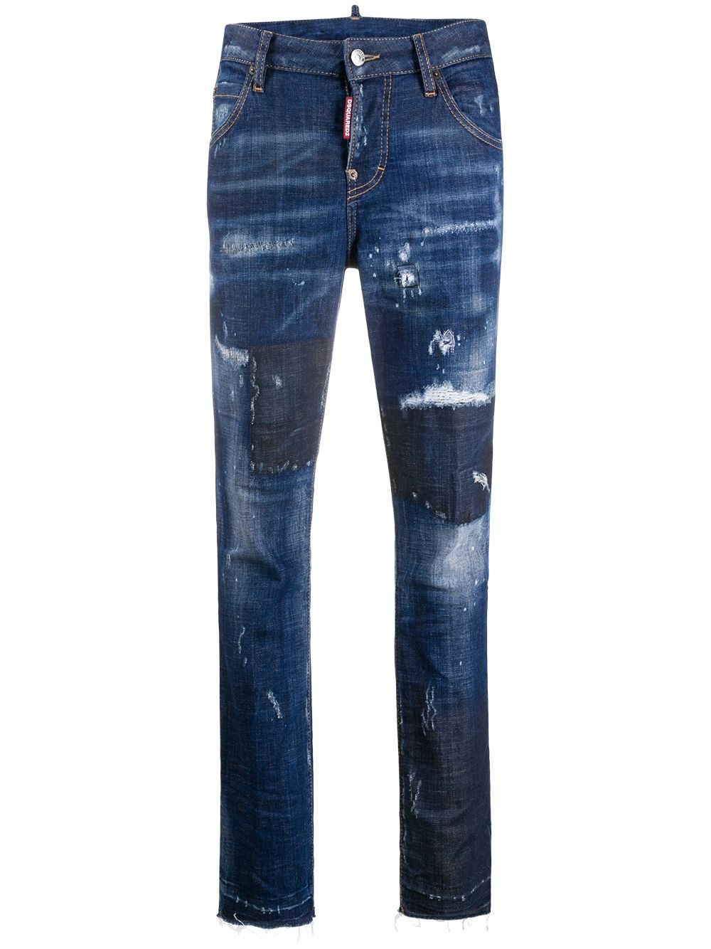 distressed skinny jeans - 1