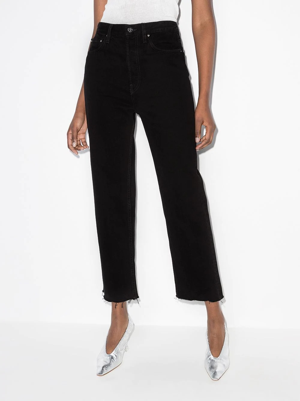 cropped straight-leg jeans - 2