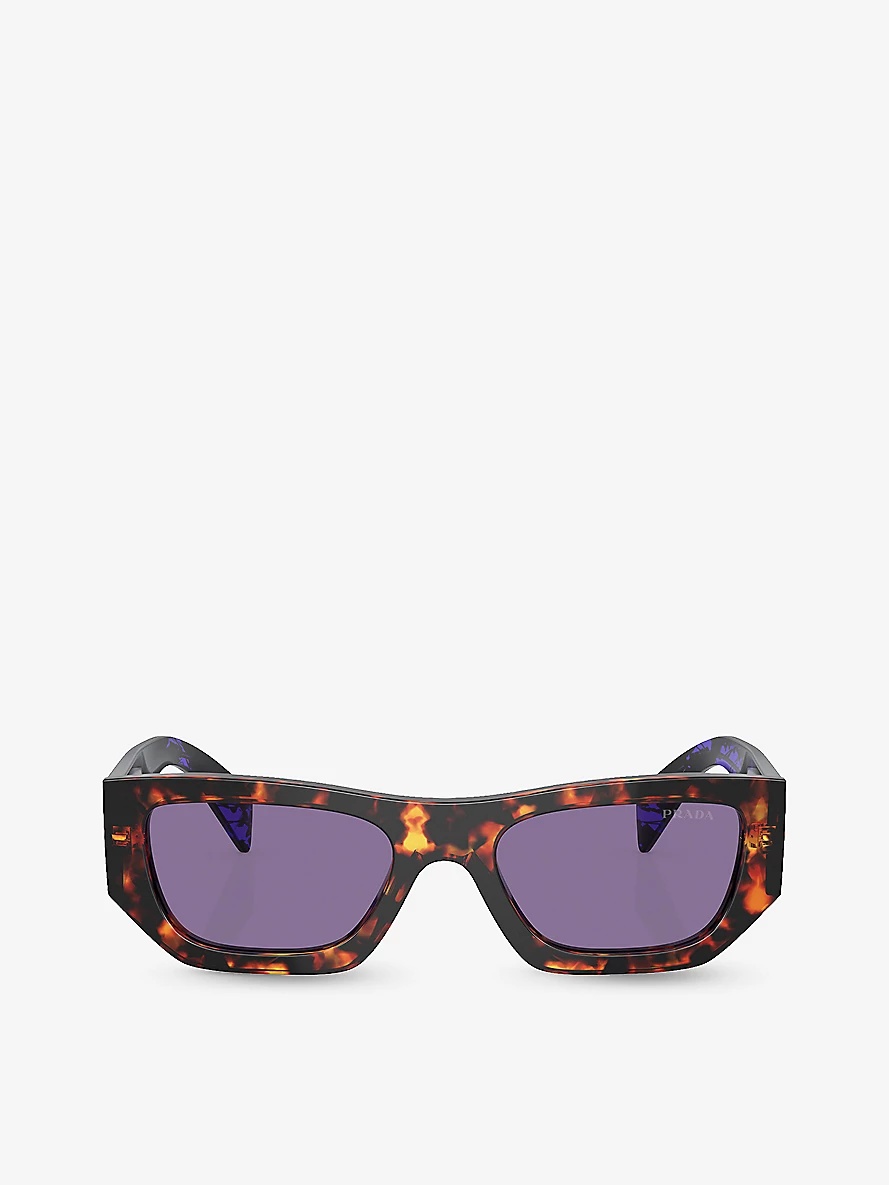 Prada PR A01S pillow-frame acetate sunglasses | REVERSIBLE